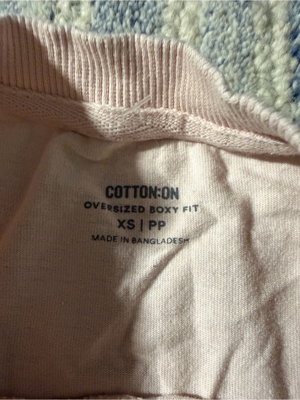 Cotton On Pale Pink 'CALI West Coast' Short Sleeve Tee with Navy Print - Picture 2 of 2